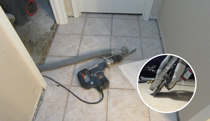 Tile removal equipment