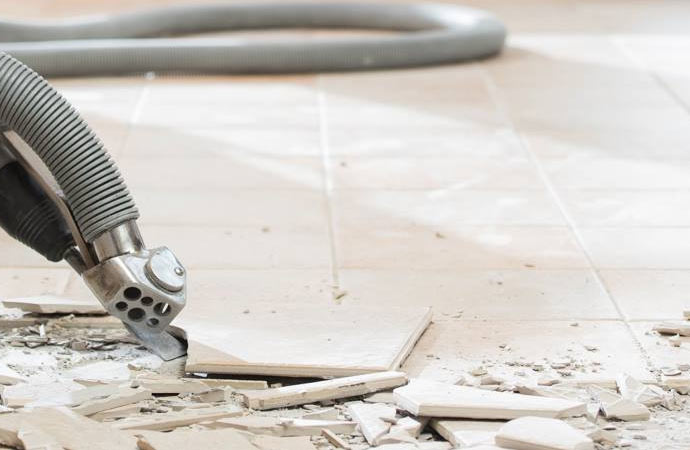 Commercial space tile removal service