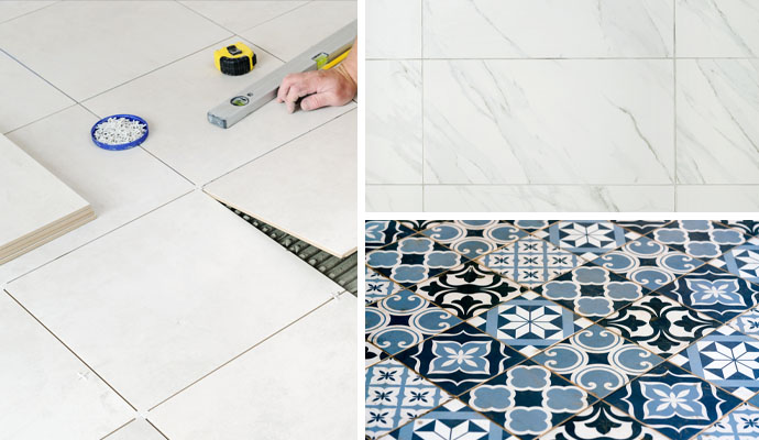 a collage showcasing different types of tiles