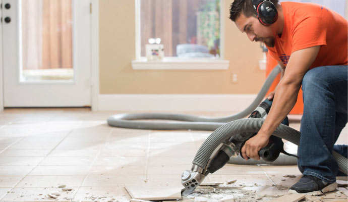 Dust free tile removal service in Sulphur Springs