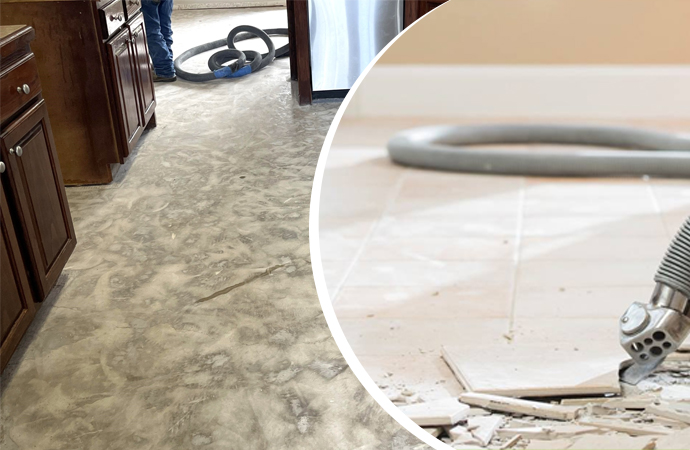 Dustless tile removal service in Rowlett