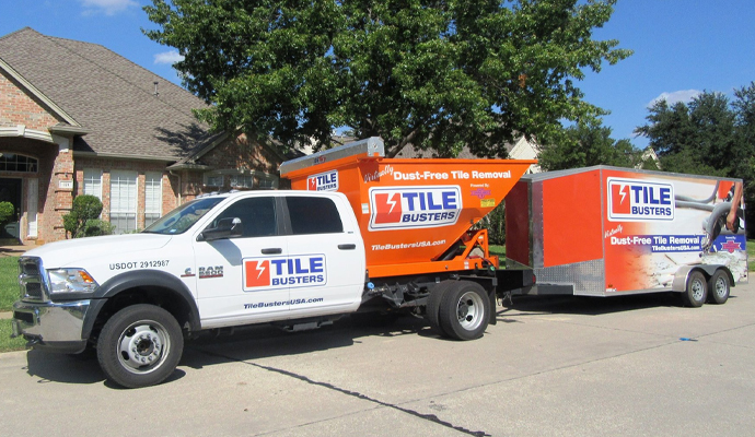 Tile Busters service vehicle